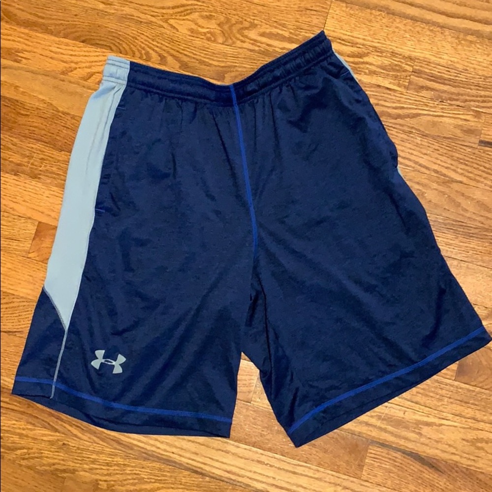 Under Armour gym shorts. Royal blue/grey